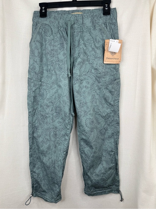 Democracy Pants - Democracy Cargo Jogger Pants Womens Size 2 Green Floral Print Pull-On